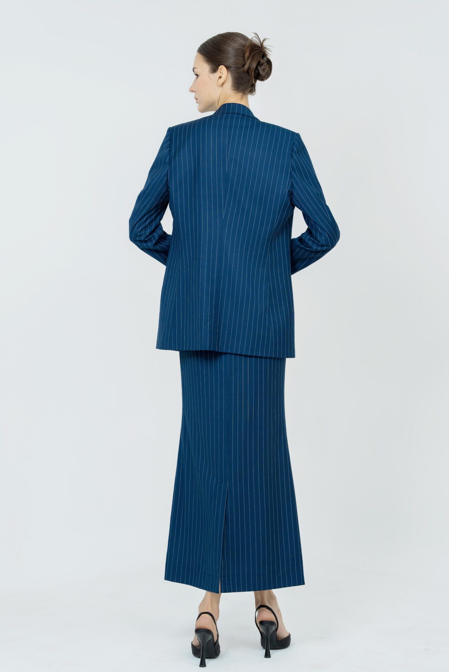 Naomi Two-Button Stripe Blazer | Navy