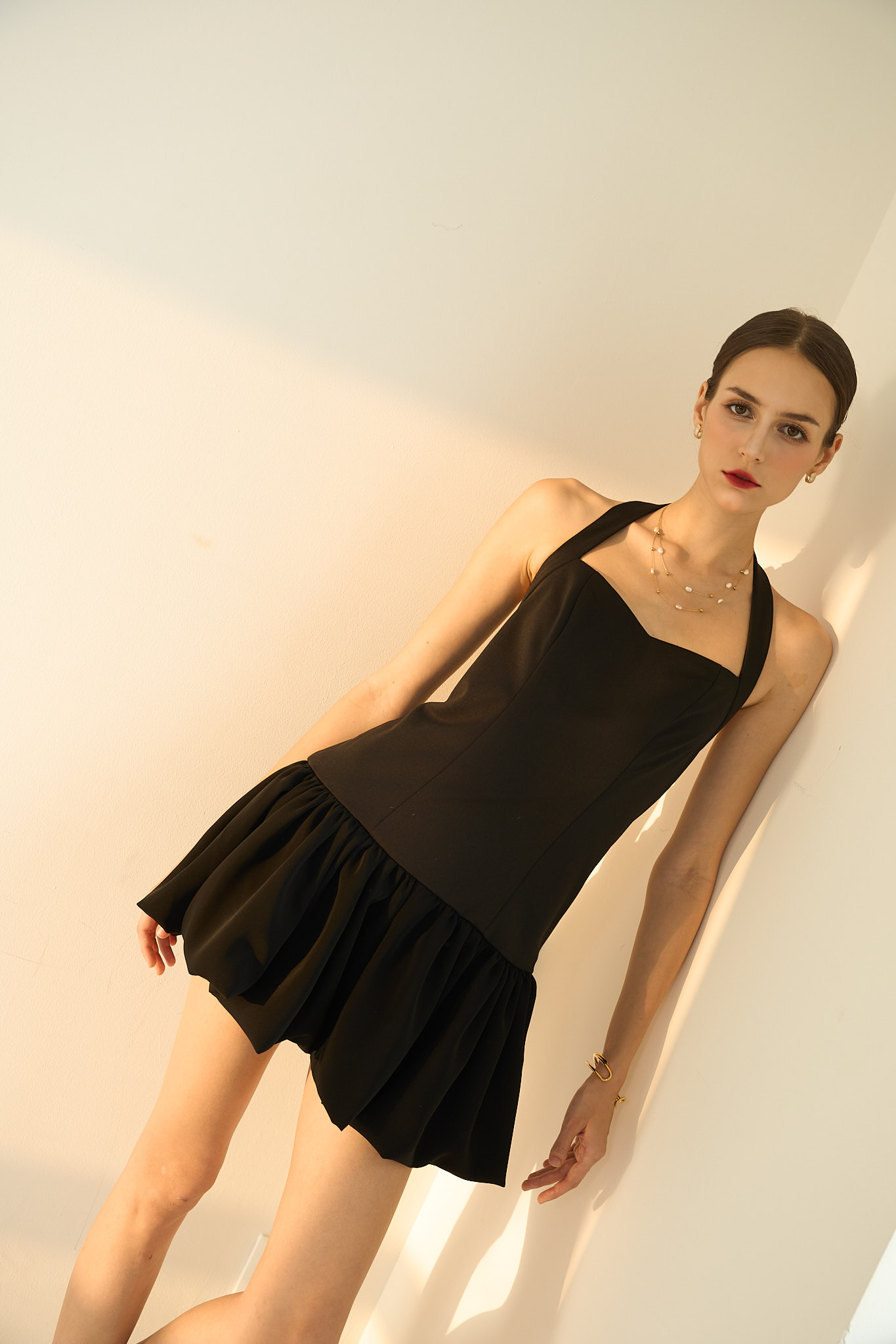 Drop Waist Bubble Mini Dress
