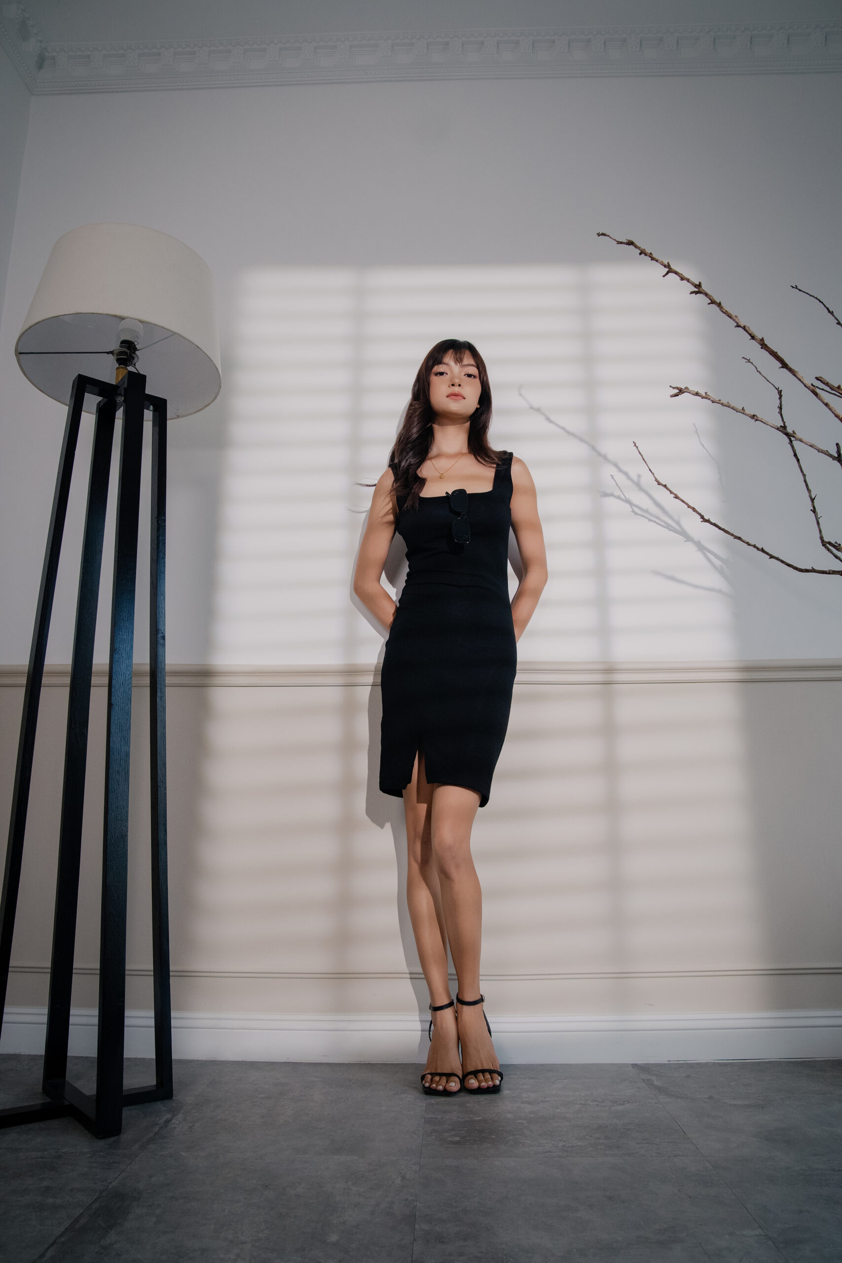 Bobbie Wide Strap Bodycon Dress | Brown