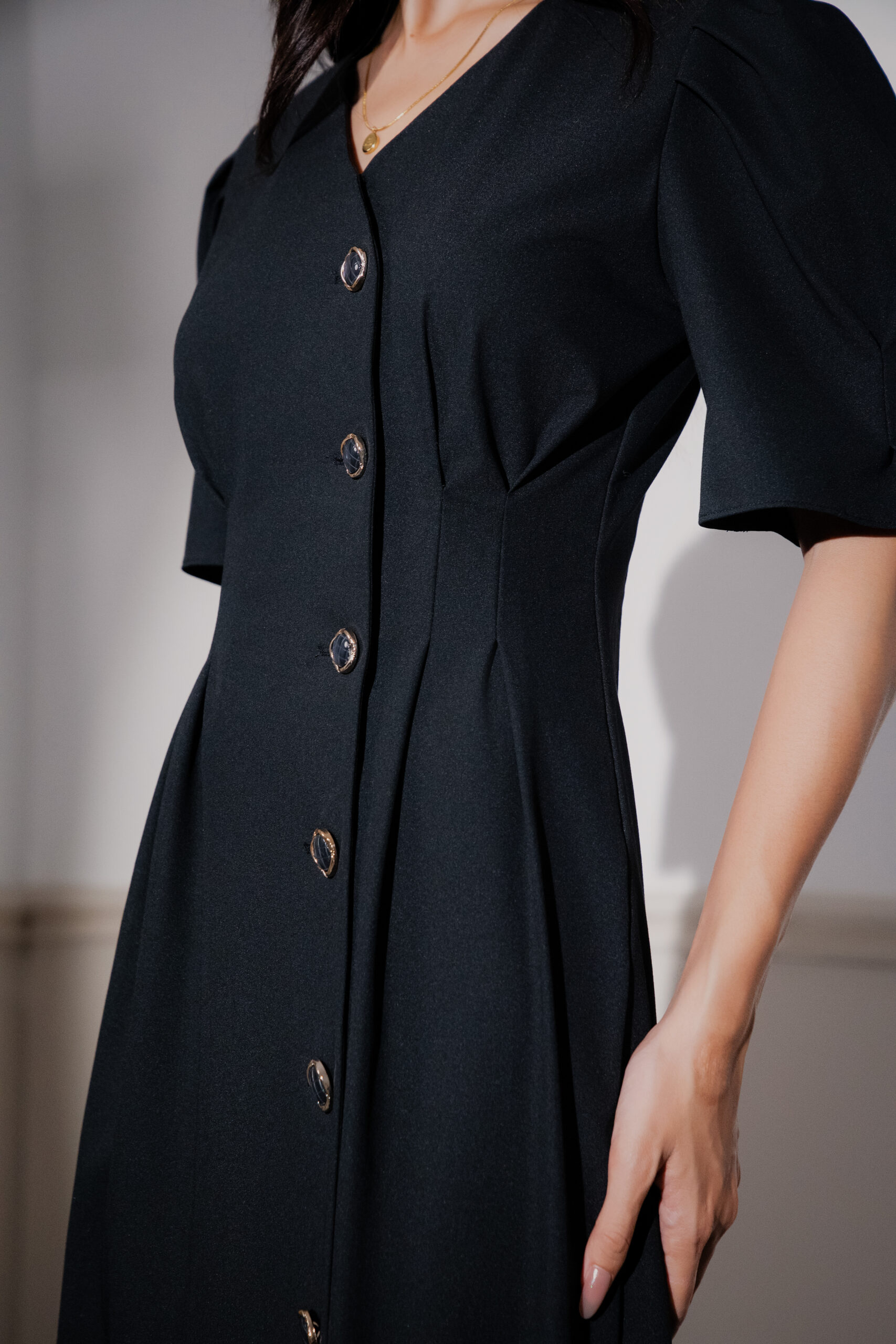 Catherine Midi Dress | Black