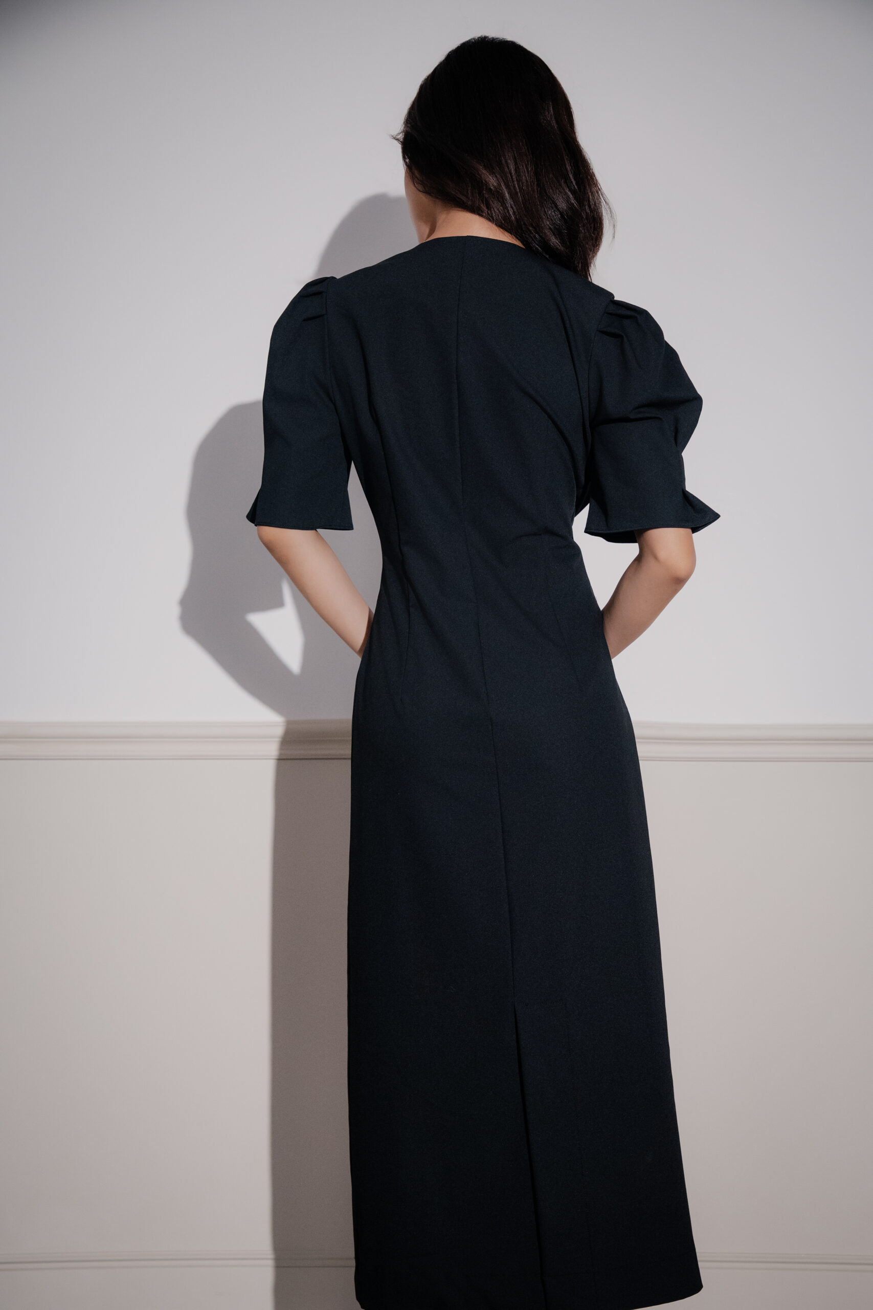 Catherine Midi Dress | Black