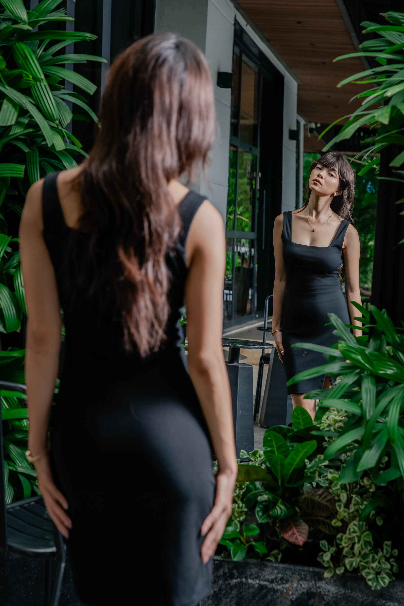 Wide-Strap Bodycon Dress
