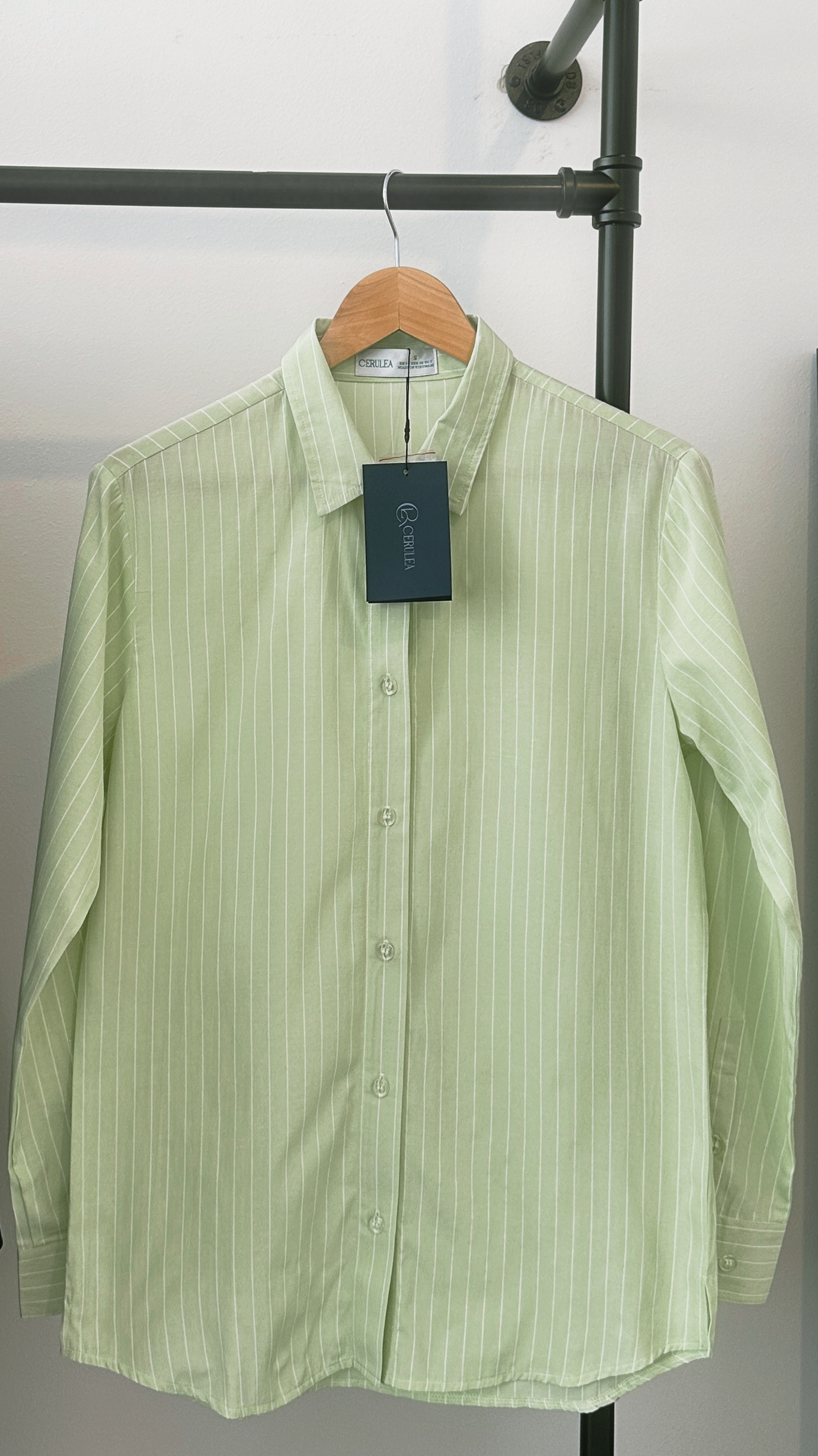 Bengal Striped Blouse | Avocado