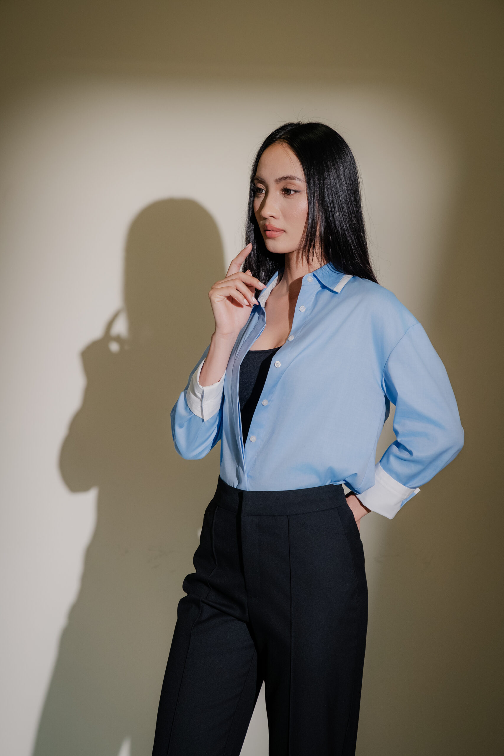 Oxford Shirt | Blue&White Contrast