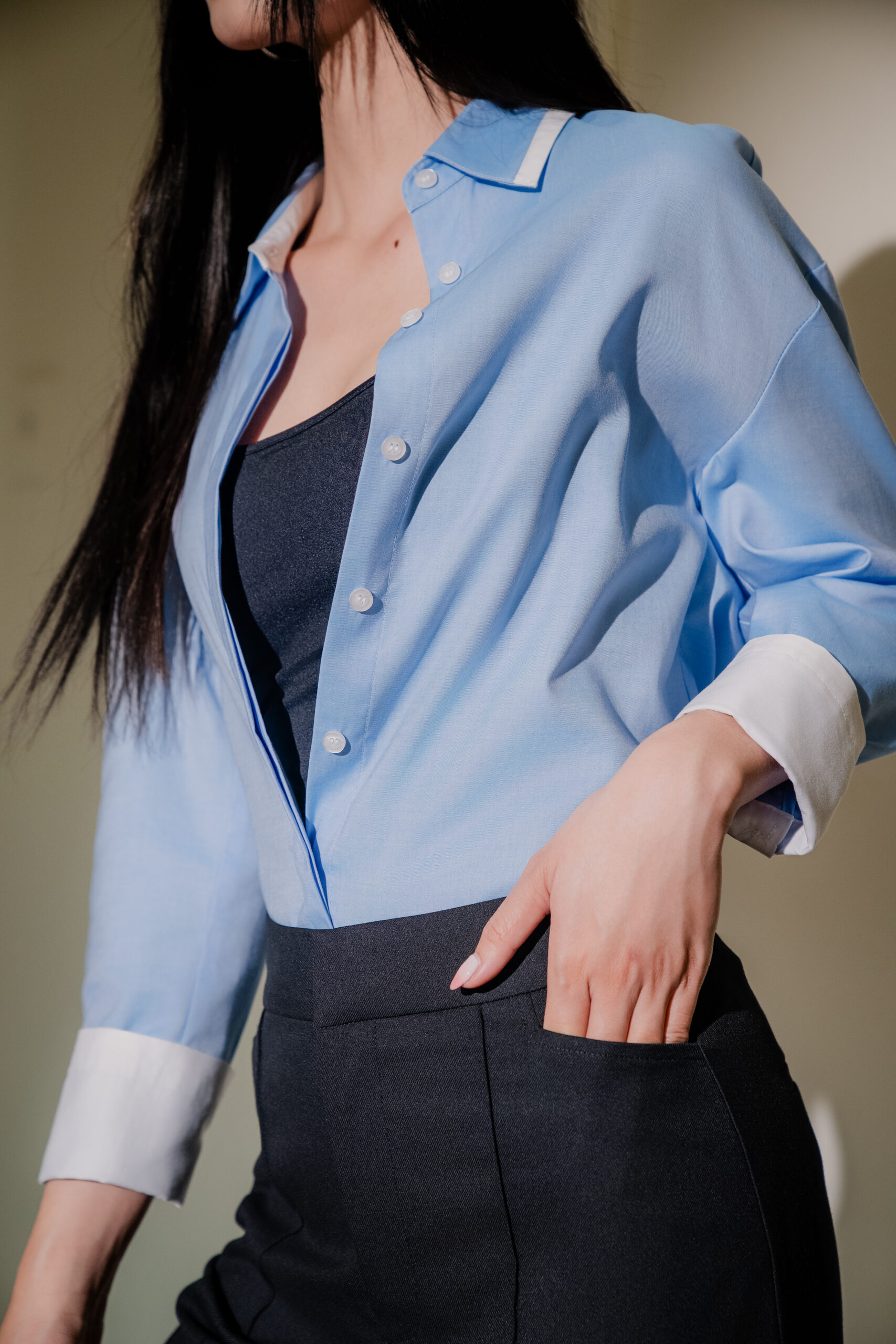 Oxford Shirt | Blue&White Contrast